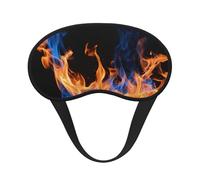 Blue Flame Print Adults Washable Eye Mask for Nap Light Blocking for Home Hotel Airplane Camping