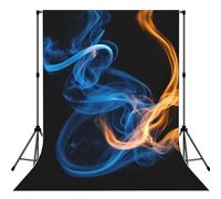 Blue Flame Print Backdrop For Photoshoot, Photo Backdrop Background Curtain For Photography Portraits(No Stand)
