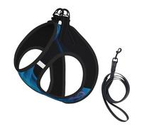 Blue Flame Print Dog Harness,Pet Leash Vest,Adjustable And Reflective Vest,For Small To Medium Dogs