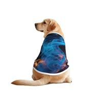 Blue Flame Print Dog Shirts for Pet, Soft Breathable Vest Lightweight Stretchy Pet T-Shirt for Medium Dog