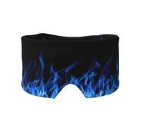 Blue Flame Printed Sleeping Blindfold, Padded Ear Warmer Mask, Adjustable Head Wrap, for Deep Relaxation