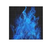 Blue Flame Printed Square Jigsaw Puzzle 12.8x12.8 CM, Puzzle Challenging Game for Adults Gifts, Family Fun Decorative Wall Decor