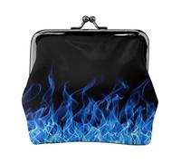 Blue Flame Printing Minimalist Lightweight Wallet for School and Work Commutes,Concerts Travel Kit Wallet