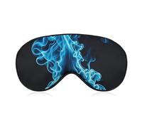 Blue Flame Sleep Mask for Women Men, Soft Eye Mask with Adjustable Strap for Sleeping, Light Blocking Travel Blindfold for Nap Comfortable Eye Cover for Home Office