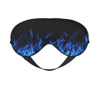 Blue Flame Soft Sleep Mask Adjustable Strap Light Blocking Reversible Comfortable Night Mask