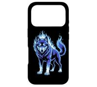 Blue Flame Wolf Mystical Aura Case for iPhone 17 Pro