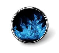 Blue Flame1 Button Pin,Design Your Own Personalized Pin Back Button Badges Exquisite Round Badge Travel Brooch Metal Decorative Pins for Hat Clothes Backpack