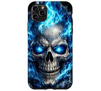 Blue Flaming Skull Dark Gothic Art Design Case for iPhone 11 Pro Max
