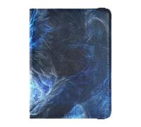 Blue Flash Tech Sense Tigers Warrior Leather Passport and Vaccine Card Holder Combo Wallet Passport Holder Passport Holder Case Lightweight, Blue flash tech sense Tigers Warrior, One Size