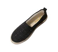 Blue Flat Shoes Size 3 for Women Indoor/Outdoor Soft Sole Dance Footwear Fashion Breathable Comfortable Slippper Spring Beach Vacation Summer Walking Cute Loafe Lady Shoes Size 9 (Black, 4.5)