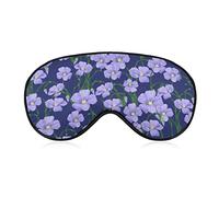 Blue Flax Flower Sleep Mask Soft Eye Mask Eye Cover Eyeshade Blindfold with Adjustable Strap