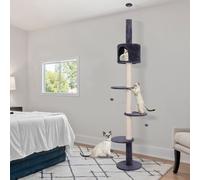 (Blue) Floor to Ceiling Cat Tree Kitty Scratching Post UK