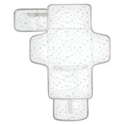 Blue Floral Bow Reusable Changing Table mat with Tissue Pocket Diaper Changing pad Portable Infant Travel Station Kit cambiadores de pa?ales para Bebes