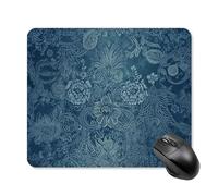 Blue Floral Lace Square Mouse Pad Portable Computer Mousepad with Non-Slip Rubber Base 25 * 30cm Ultra-Thin Gaming Mouse Mat for Computer Laptop Office Desk Accessories
