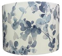 Blue Floral Lampshade - Flower Design Light Shade for Ceiling or Table Lamps, Ideal for Bedroom, Living Room, Botanical Home Decor