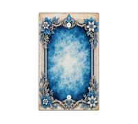 Blue Floral Light Switch Cover Plate/Outlet Covers, Elegant Vintage Design for Home Decor, Thermoplastic Wall Plates, Standard Size Blank Cover Plate