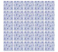 Blue Floral Paper Napkins Decorative Vintage Dinner Napkins 100pcs | Paper, Smooth Surface, Strong Absorption, for Banquets and Tea Parties, Stylish Printed Blue Pattern