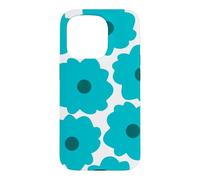 Blue Floral Pattern, 70s retro, Scandinavian Design, Summer Case for iPhone 15 Pro