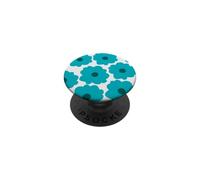 Blue Floral Pattern, 70s retro, Scandinavian Design, Summer PopSockets Adhesive PopGrip
