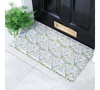 Blue Floral Pattern Indoor Outdoor Doormat Flower Recycled Indoor Outdoor Welcome Mat Funny Cute Door Mat Housewarming Gift Indoor Outdoor Bathroom Door Mat 50x80cm