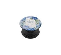 Blue Floral Psalm 56:3 Girly Cute Religious Faith Scripture PopSockets Adhesive PopGrip