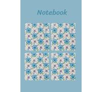 Blue Floral Tile Composition Notebook: 6x9 College Ruled Line Paper, 120 Pages | Vintage Flower Hand Drawn Pattern Notebook for Women, Students, and Office