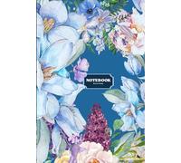 ฺBlue Flower: By Parrot Polly ,6" x 9" ,120 Pages lined