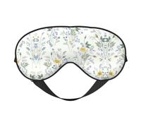 Blue Flower Floral Pattern Roses Print Eye Mask for Sleeping Light Blocking,Soft Breathable Eye Mask,Adult Party Eyeshade Favors