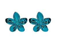 Blue Flower Hair Accessories for Women - 2 x 4 cm Small Flower Hair Clips, Flower Hair Clips for Girls Elegant Flower Hair Clip for Extra Volume