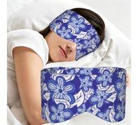 Blue Flower, Sleep Mask for Home Travel, Full Eye Covers Light Blocking Eye Mask Sleep Eye and Ear Muffs