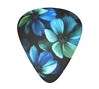 Blue Flower The guitar pick, for acoustic, electric, bass guitars - natural touch, 12 pack, multi-color.