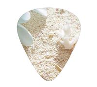 Blue Flower With Starfishes On Beach Premium Bass Electric Guitar Picks,Guitar Plectrum For Unparalleled Musical Experience