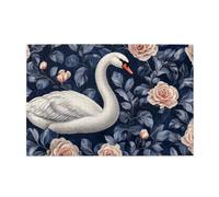 Blue Flowered Swan 1000 Piece Jigsaw Puzzles For Adults Wooden Puzzles For Adults Gifts Home Decor