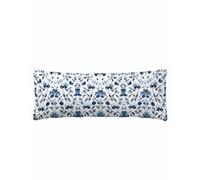 Blue Flowers Body Pillow Cover 20 x 54 Inch Decorative Pillow Cover Farmhouse Watercolor Spring Floral Leaves Lumbar Pillowcase Seasonal Rectangle Cushion Case for Couch Sofa Bed Living Room