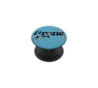 Blue Flowers Crone Birthday Witch Illustration PopSockets Adhesive PopGrip