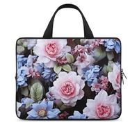 Blue Flowers Laptop Bag Durable Laptop Sleeve Water-Resistant Notebook Bag for Computer Or Tablet