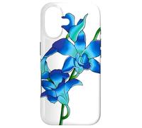 Blue Flowers Orchid Flowers in Vintage Art Floral Style Case for iPhone 17