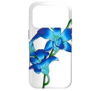 Blue Flowers Orchid Flowers in Vintage Art Floral Style Case for iPhone 17 Pro