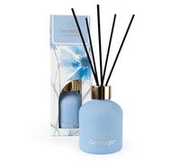 Blue Flowers Reed Diffuser | 100ml Fresh Floral Home Fragrance Oil Diffuser in Blue Glass Bottle with Black Reeds