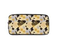 Blue Flowers Study Pencil Case with Zip Up Pencil Cases for Secondary School Pen Case Back to School Supplies Secondary High College Sixth Form Stationery Gifts for Women Men