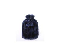 (Blue) Fluffy Cosy Faux Fur Hot Water Bottle with Cover Comfort Gift Luxury Present
