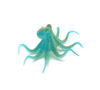 (Blue) Fluorescent Artificial Octopus Aquarium Decoration Ornament Fish Tank Decor