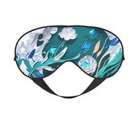 Blue Fly Dragonfly Print Eye Mask,Soft Blackout Blindfold Eye Cover for Women Men Full Night's Sleep,Travel