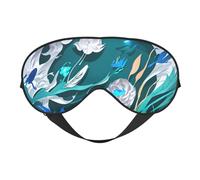 Blue Fly Dragonfly Print Sleep Mask,Soft Eye Mask with Adjustable Strap for Sleeping, Travel and Relaxation
