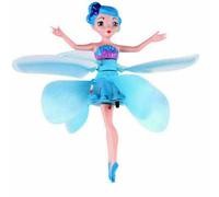 (Blue) Flying Princess Dolls Magic Gift Infrared Induction Control Toy For Kids Gifts