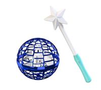 (Blue) Flynovo Flying Ball Space Orb Magic Mini Drone Ufo Boomerang Toy With Magic Wand
