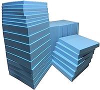 Blue Foam DIY Cushion Oval/Rounded Corners D Shape Tapered Chair Seat Pads Cushions Indoor/Outdoor Sofa Seat Replacement Dining Chair Seat Pads (Blue Square, 14" x 14" x 1.5")