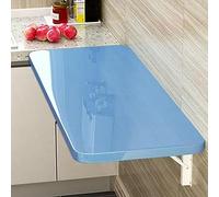 Blue Foldable Wall-Mounted Drop-Leaf Desk 100x30cm - Cact Home Office Wortat Space-Saving Dining Table Versatile Hanging Cuter Table Multi-Functal Workbench