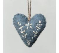 Blue | Folk Art Floral Heart Ornament | Hanging Decoration | Cracker Filler