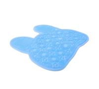 Blue Foot Scrubber for Shower with Suction Cups Pe Massage Pad | Dense Textured Surface, Raised Nodules, Slip Resistant Cleaning, Bathroom Use, Soothing Relief, Hands Free Care